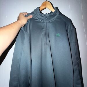 Men's Adidas Dark Gray Zip-Up Sweater
